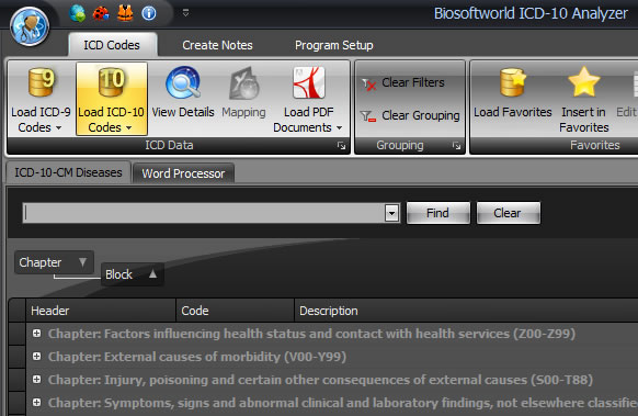 Click to view Biosoftworld ICD-10 Analyzer 7.0.1 screenshot